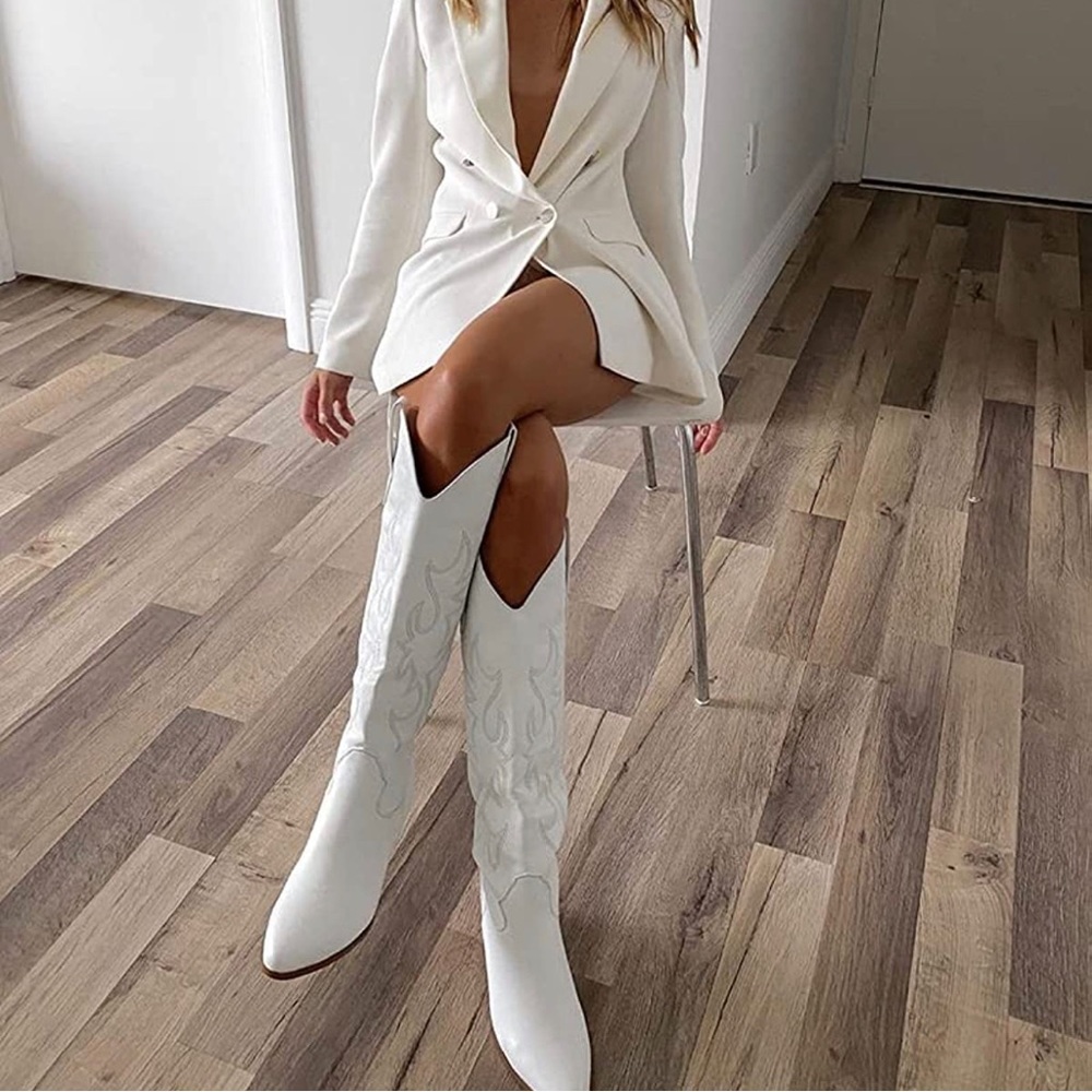 White cowboy boots